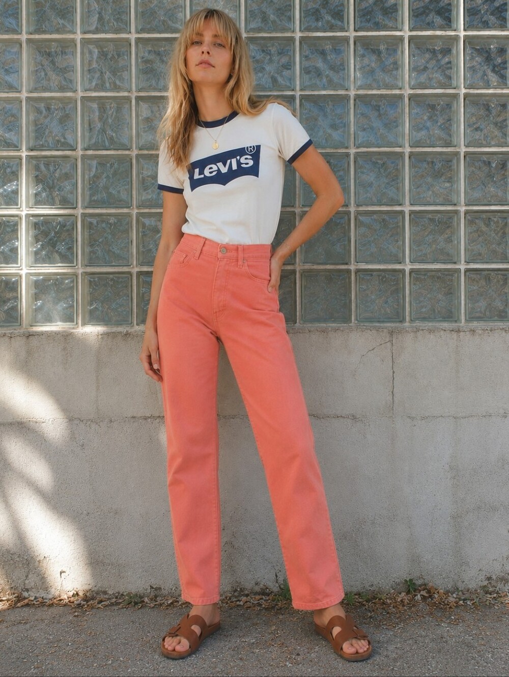 Vintage 1970s Levi's High Rise Peach Jeans